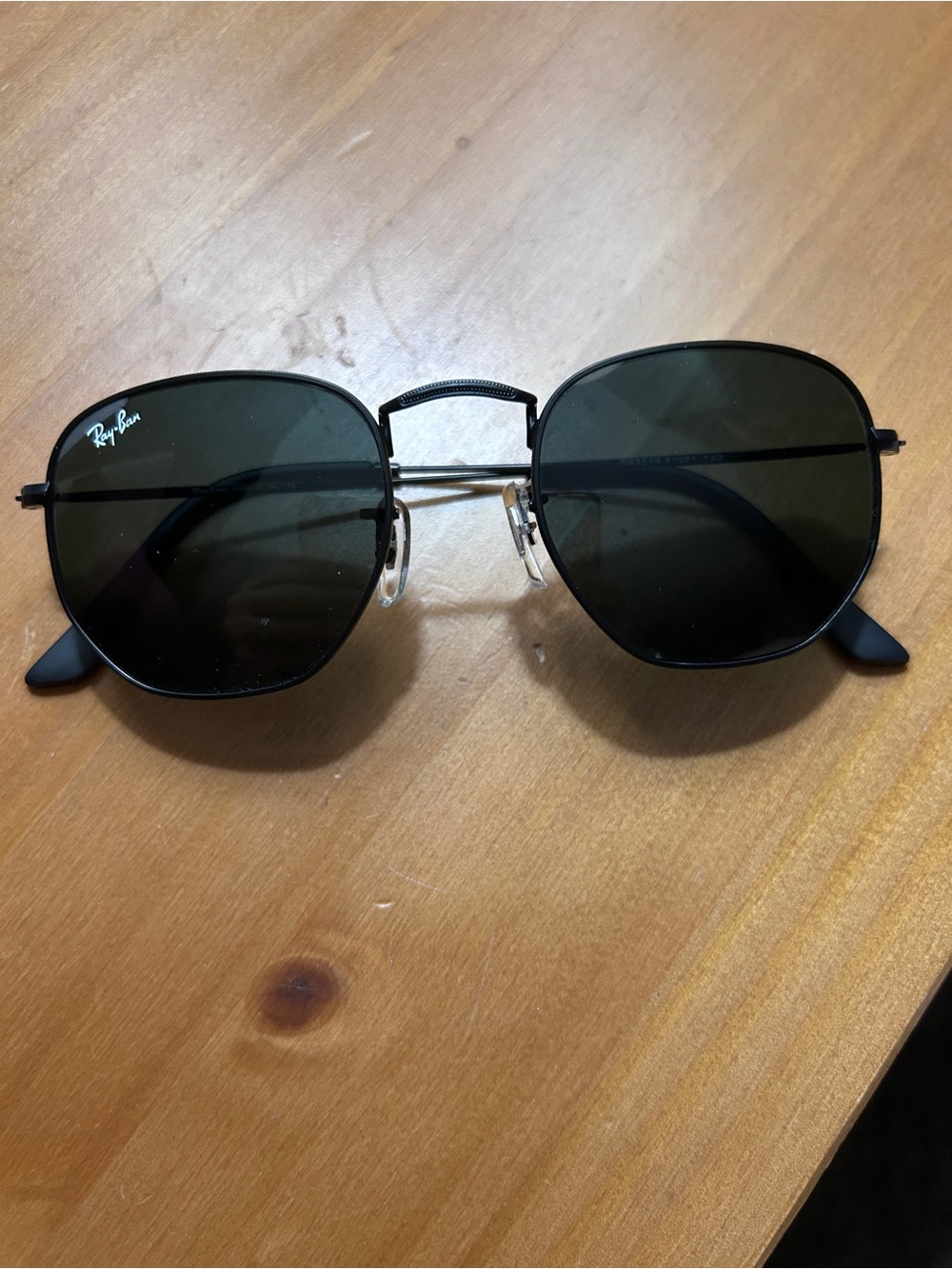 Ray-Ban Black Frame Dark Green Lens Women's Sunglasses